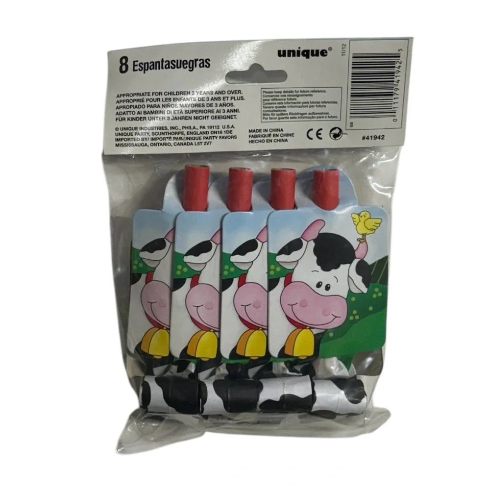 Unique brand bag of 8 party blowouts brand new in packaging never opened or used